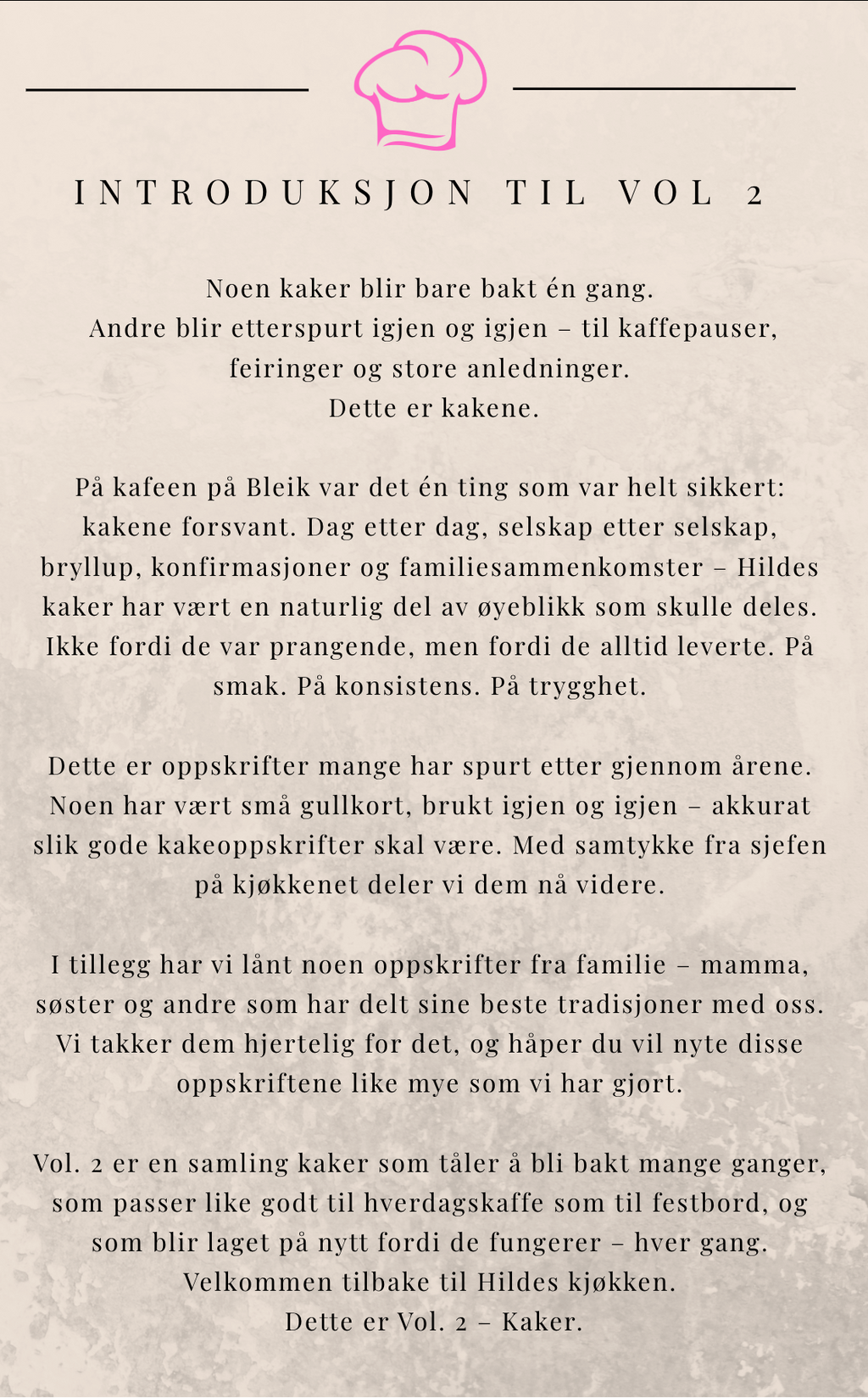 Fra Hildes Kjøkken- Vol 2 - Kaker